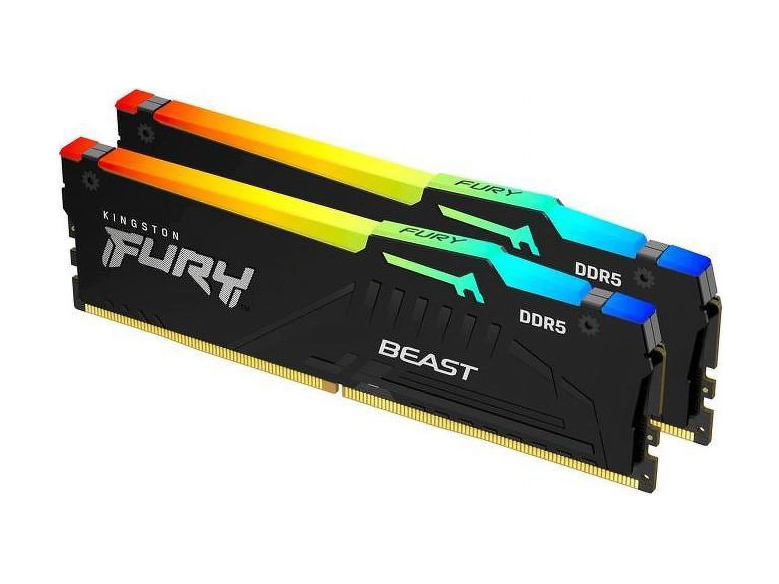 Kingston FURY Beast RGB 32GB (2 x 16GB) DDR5 6000 Desktop Memory W27660