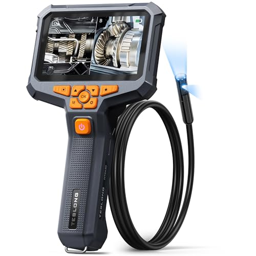 Teslong 50FT Sewer Camera, Dual Lens Borescope with Light, 4.3" HD Inspection Camera E781