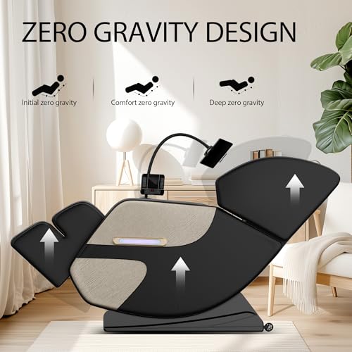 Gold Full Body Massage Chair with Airbags and Foot Roller C8518