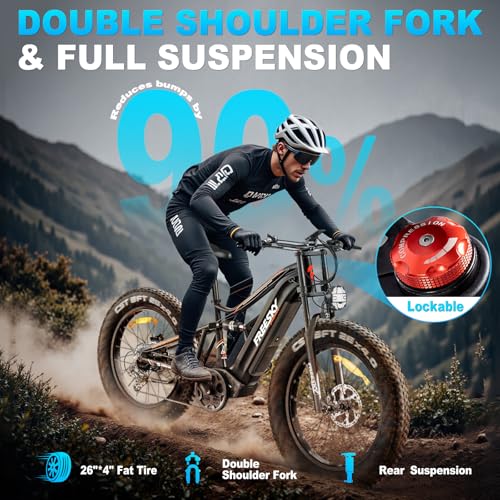FREESKY 2000W Electric Bike with BAFANG Motor, 48V 30Ah Samsung Battery, 35MPH, 120 Miles Range K7833