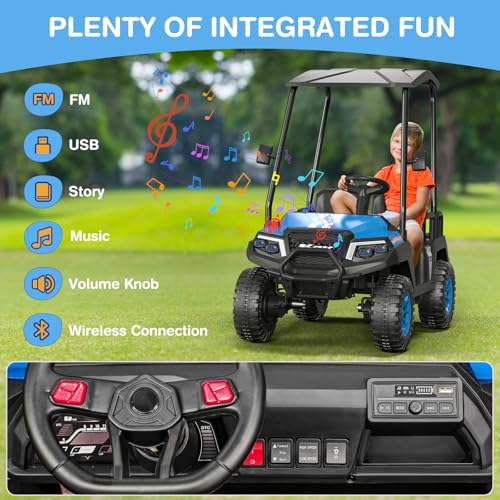 R9 24V Kids Golf Cart 4 Seats 4WD Electric Car with Remote Control L1939