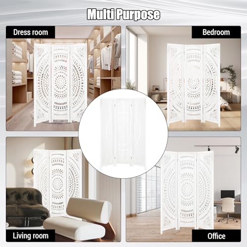 Japanese Shoji Room Divider 6 Panel Folding Wooden Screen 5.6FT I82869