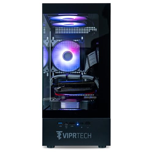 ViprTech Stryker 4.0 Liquid-Cooled Gaming PC, AMD Ryzen 7, RTX 4060, 32GB RAM, 1TB SSD, White N414