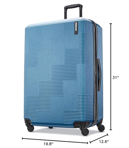 American Tourister Stratum XLT Expandable Hardside Luggage with Spinner Wheels, Jet Black, Carry-On 21-Inch E7418