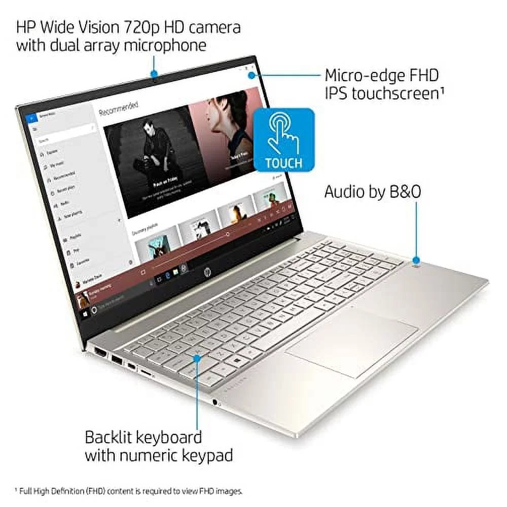 HP Pavilion 15.6" Touchscreen Laptop, i7, 16GB RAM, 512GB SSD, Windows 11 F25070
