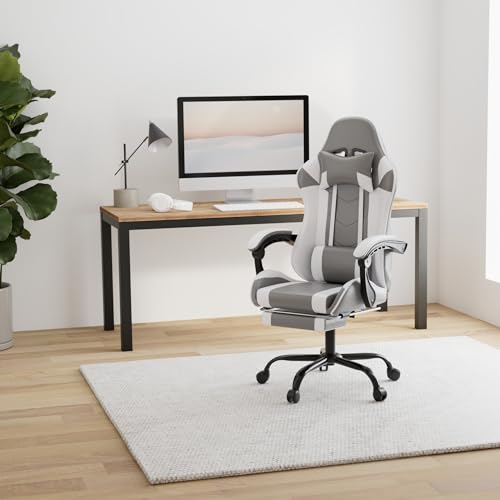 Gaming Chair with Footrest, Lumbar Support, Red/Black M9231