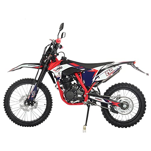 X-PRO Titan DLX 250cc Gas Dirt Bike Pit Bike Adult Bike, 21"/18" Wheels, Green A13711
