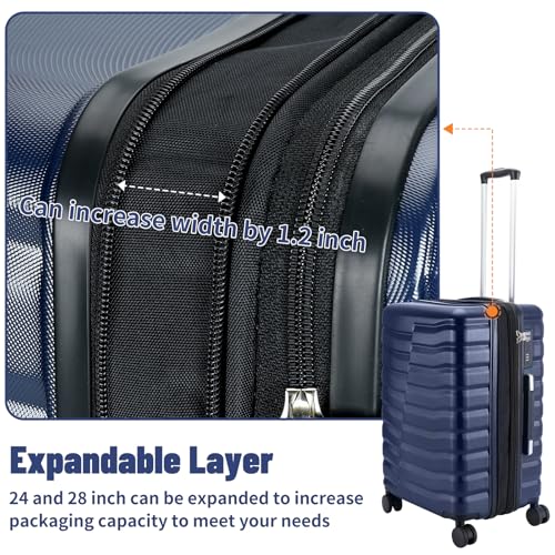 Lightweight 3-Piece Hardshell Luggage Set with Spinner Wheels & TSA Lock, Light Avocado Green B502471