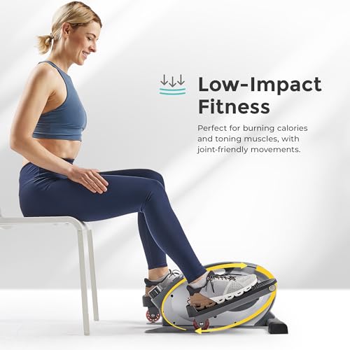Sunny Health & Fitness Under Desk Elliptical Exerciser, Magnetic, Pink Y689540