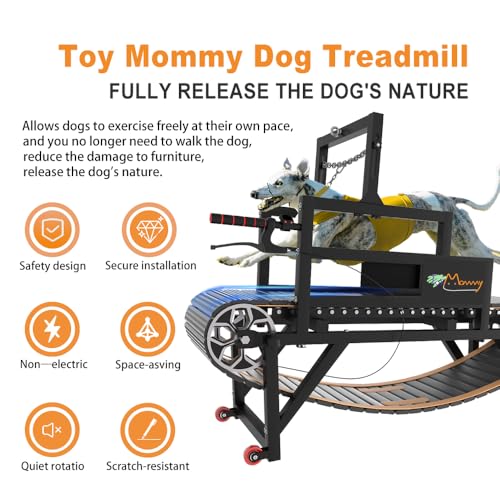 Dog Treadmill with Disc Brake and Speedometer for Large Dogs, 300 lbs Capacity R894122