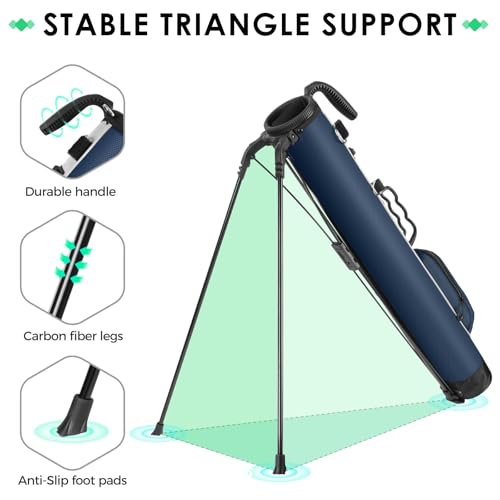 Findway Golf Stand Bag Lightweight Carry Bag with Ball Holder and Pockets H5623