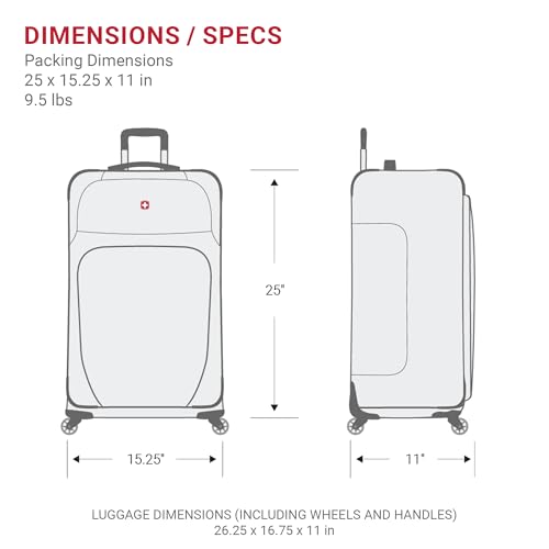 SwissGear Sion Softside Expandable Roller Luggage 3 Piece Set N784870