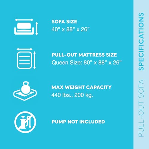 Intex Inflatable Pull-Out Sofa with Cupholder and 2-in-1 Valve F3763