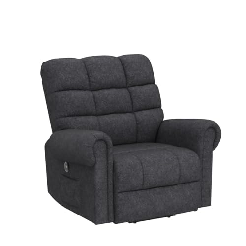 ANJ Large Power Lift Recliner Chair with Massage and Heat for Elderly, Camel Z8802