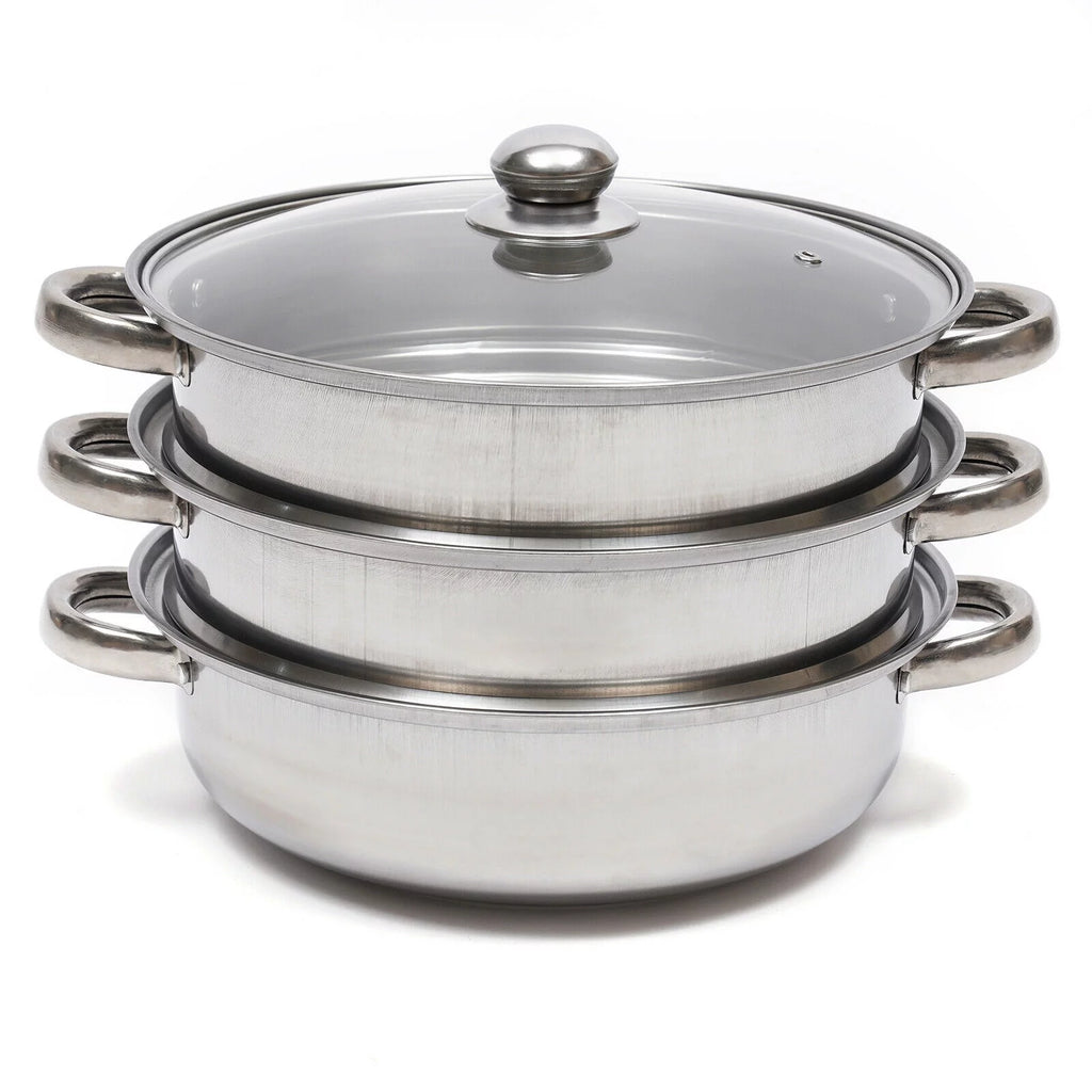 Fichiouy Chinese Steamer 3 Tier with Lid X83558