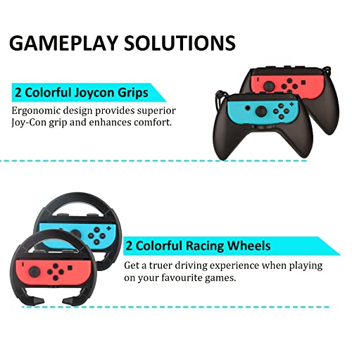 Nintendo Switch Accessories Bundle 23 in 1 with Carrying Case, Screen Protector, Joycon Grips Z555