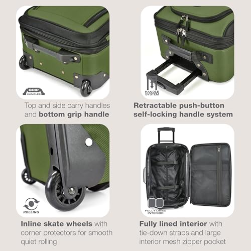 U.S. Traveler Rio Expandable Carry-on Luggage, Orange R95197
