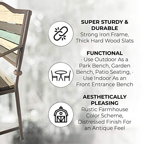 Cast Iron Patio Bench 45 Inch G67959