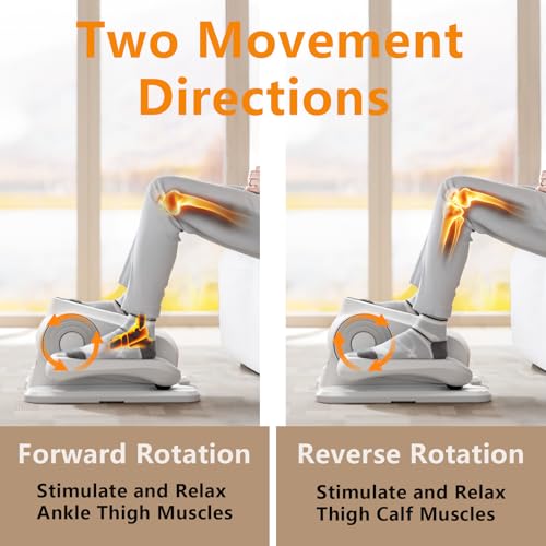 Under Desk Exercise Machine, Electric Leg Exerciser for Seniors, Portable Seated Pedal Exerciser F783