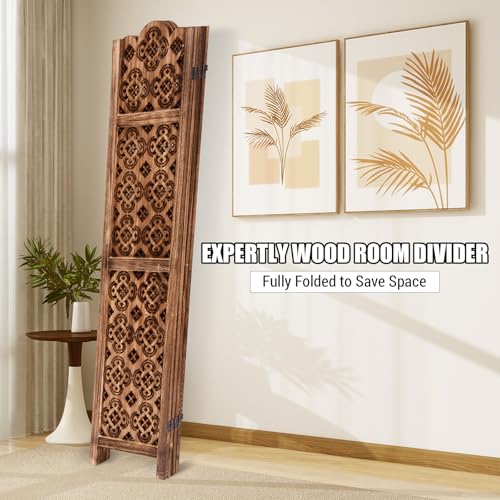 Japanese Shoji Room Divider 6 Panel Folding Wooden Screen 5.6FT I82869