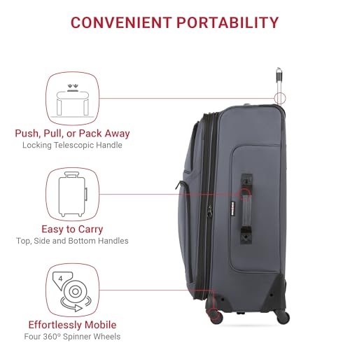 SwissGear Sion Softside Expandable Roller Luggage 3 Piece Set N784870