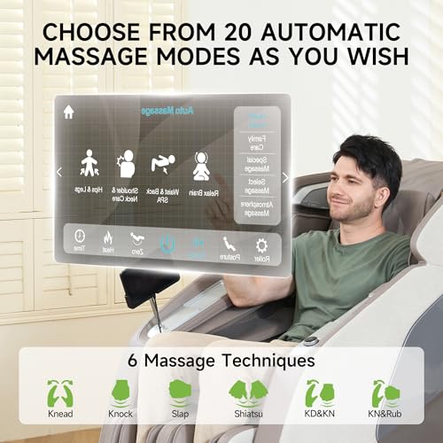 Real Relax 4D Massage Chair Full Body Zero Gravity Recliner PS5200 Brown G361