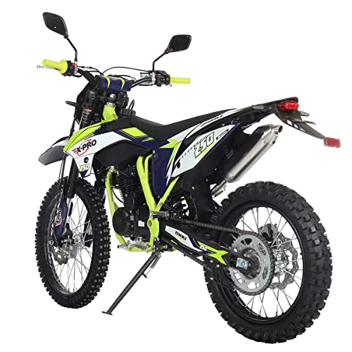 X-PRO Titan DLX 250cc Gas Dirt Bike Pit Bike Adult Bike, 21"/18" Wheels, Green A13711