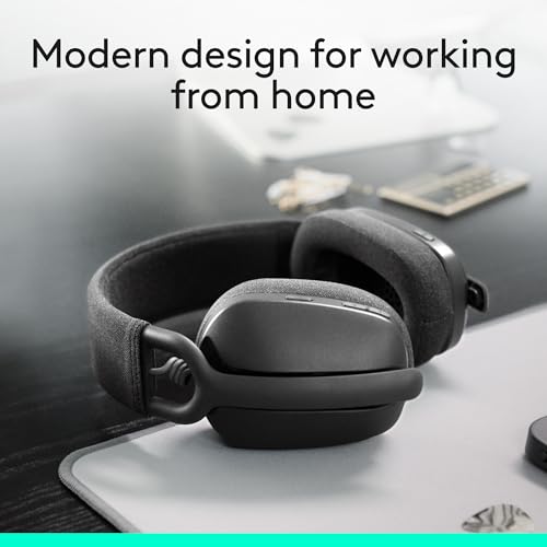 Logitech Zone Vibe 100 Wireless Over Ear Headset with Noise Canceling Microphone, Off White A852
