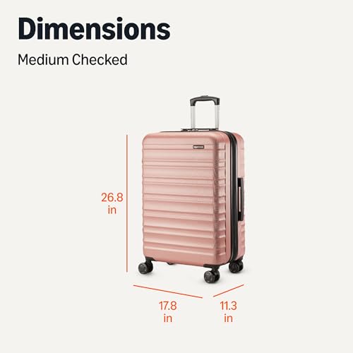 Amazon Basics 21" Hardside Carry-On Luggage with Wheels, Expandable, Black L489