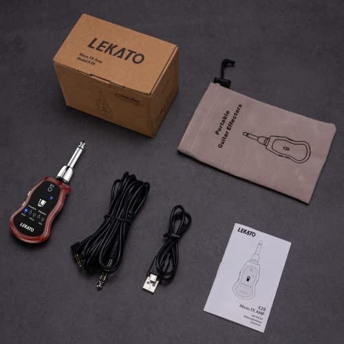 LEKATO Guitar Headphone Amp for Electric Guitar & Bass, Rechargeable with 5 Effects E363