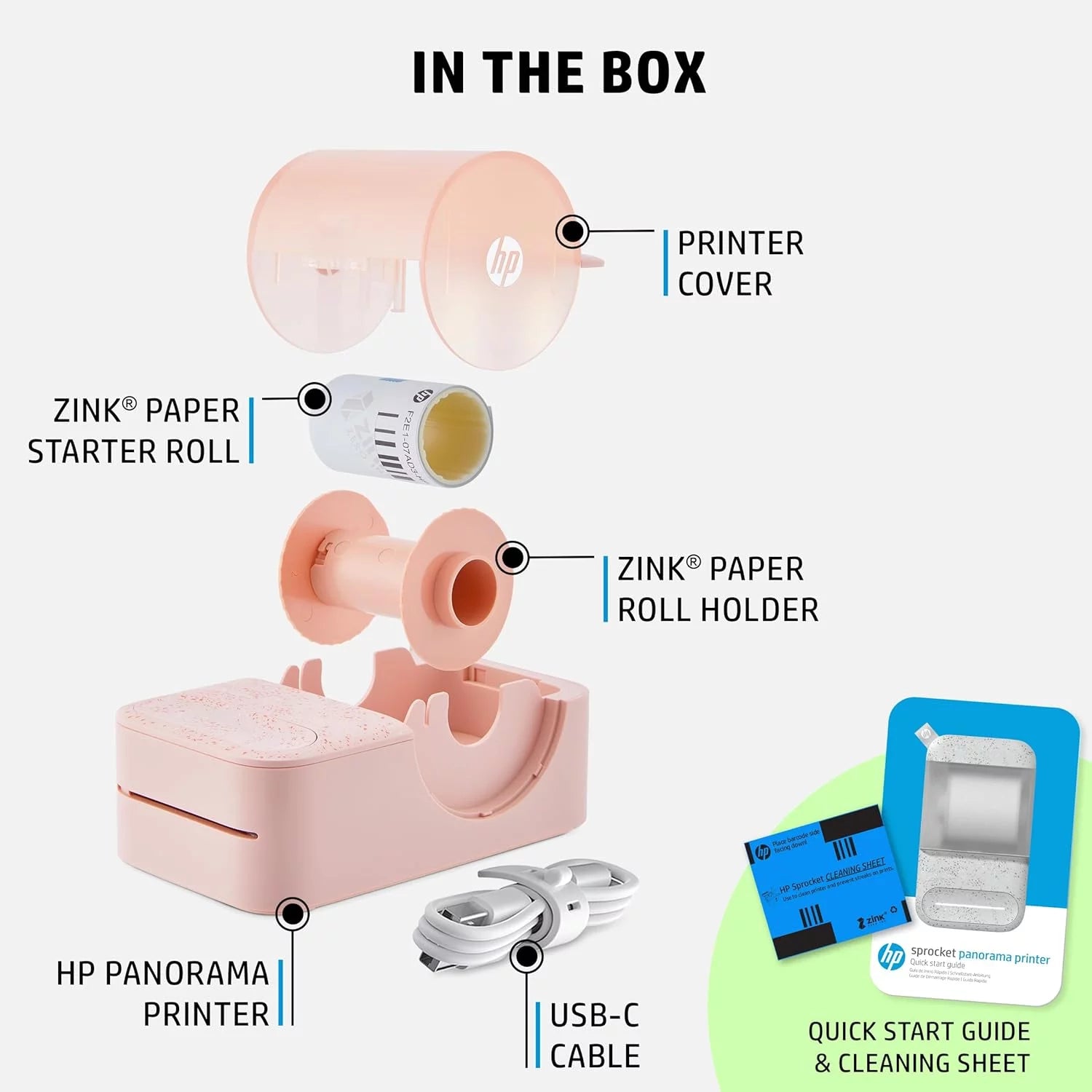 HP Sprocket Panorama Instant Photo Printer with Bluetooth F134