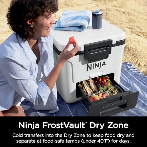 Ninja FrostVault 45QT Cooler with Wheels, Lakeshore Blue M1144