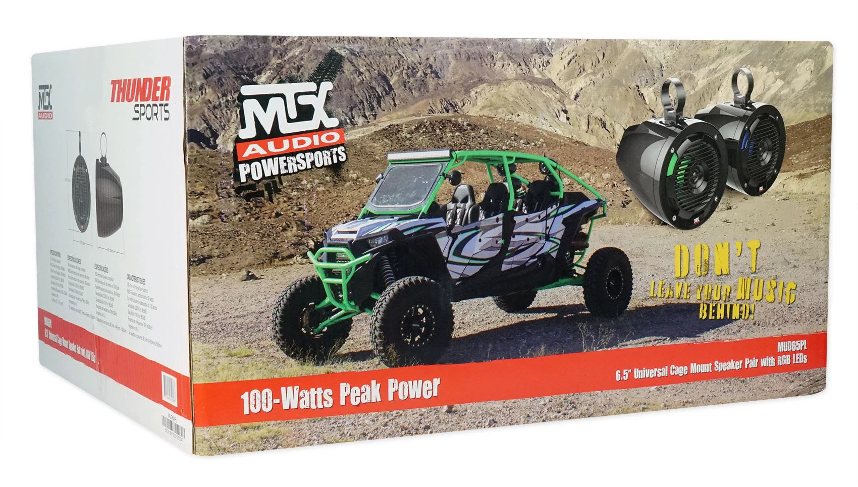 MTX MUD65PL 6.5" 200W Tower LED Speakers with Bluetooth for RZR/ATV/UTV P50148