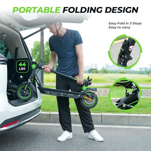isinwheel Electric Scooter for Adults, 1000W Motor, 38 Miles Range, Folding U692374