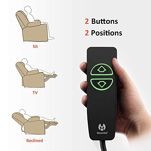 MCombo Zero Gravity Power Recliner Chair with Heat and Vibration Massage, USB & Type C Ports, Cup Holders, Fabric 8015 (Brown) Z599462
