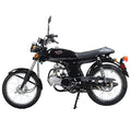 X-PRO 125cc Cafe Cruiser Racer Gas Bike Bicycle Style Motorcycle Street Bike with Manual Transmission, Electric/Kick Start! Big 17" Wheels!