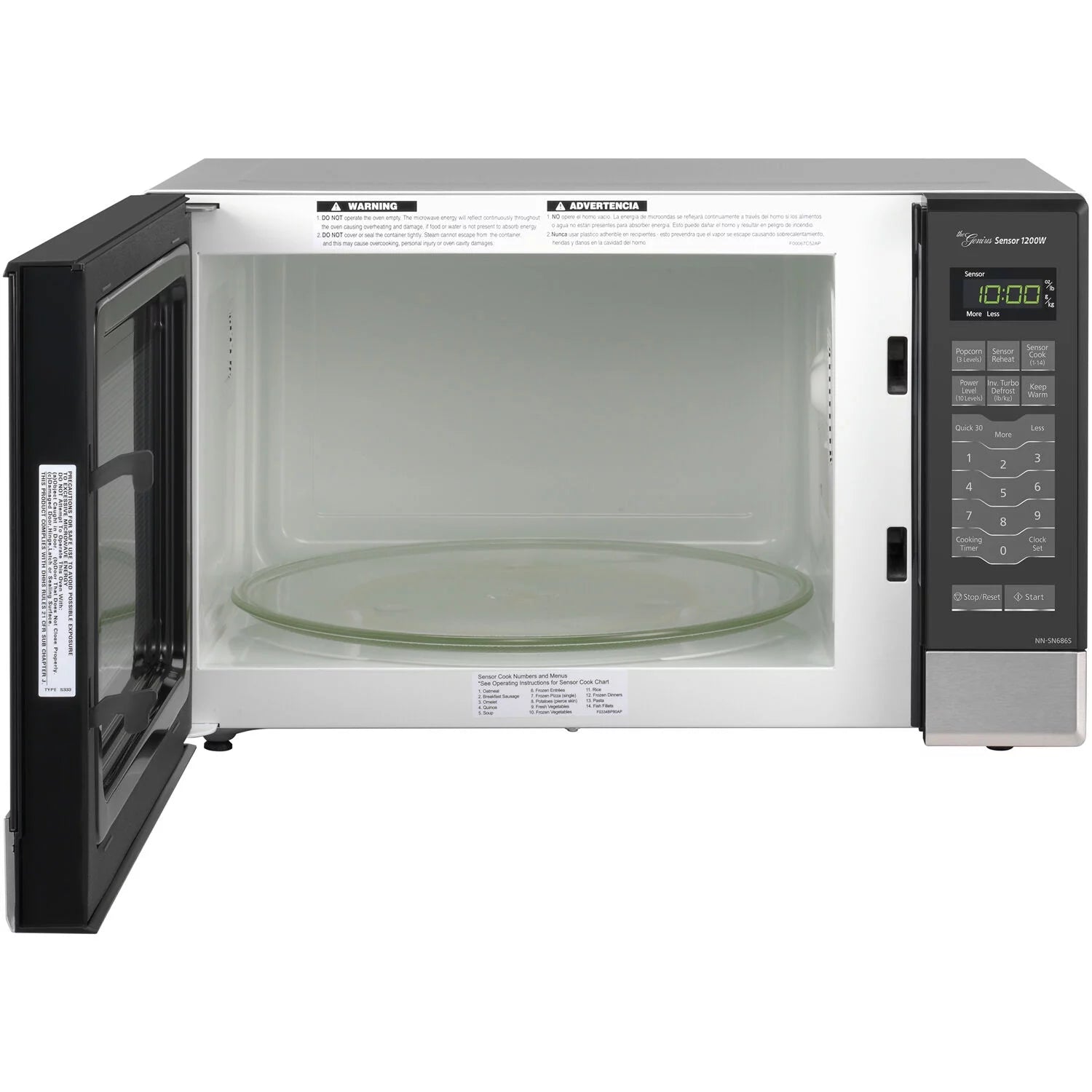 Panasonic 1.2 Cu. Ft. Countertop Microwave Oven with Inverter and Genius Sensor S4085