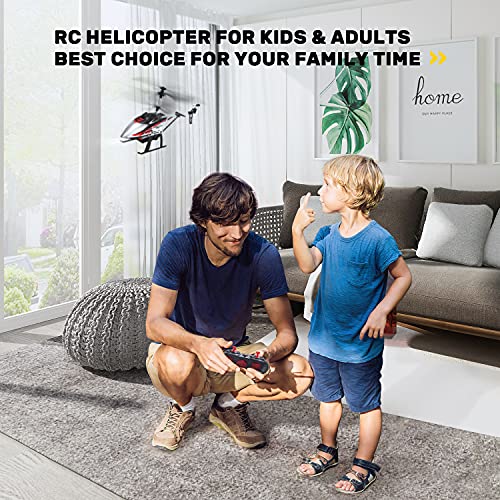 DEERC Apache RC Helicopter for Kids & Adults, Military Toy with LED Lights P49305