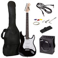 RockJam Electric Guitar Superkit with 10-watt Amp, Gig Bag, Picks & Online Lessons 6 String Pack, Right, Red, Full (RJEG03-SK-RD)
