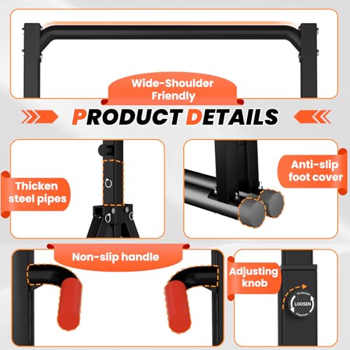 Power Tower Pull Up Dip Station Foldable Adjustable Home Gym Z306594