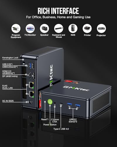 GMKtec K11 AMD Ryzen 9 8945HS 32GB DDR5 1TB Mini PC Desktop Computer X186