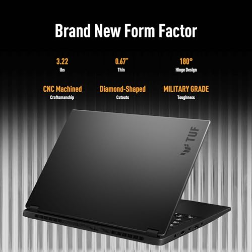 ASUS TUF Gaming A14 Copilot+ PC Gaming Laptop, 14” 165Hz Display, AMD Ryzen AI 7, NVIDIA GeForce RTX 4050, 16GB RAM, 512GB SSD, Windows 11 Home Q36747