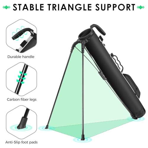 Findway Golf Stand Bag Lightweight Carry Bag with Ball Holder and Pockets H5623