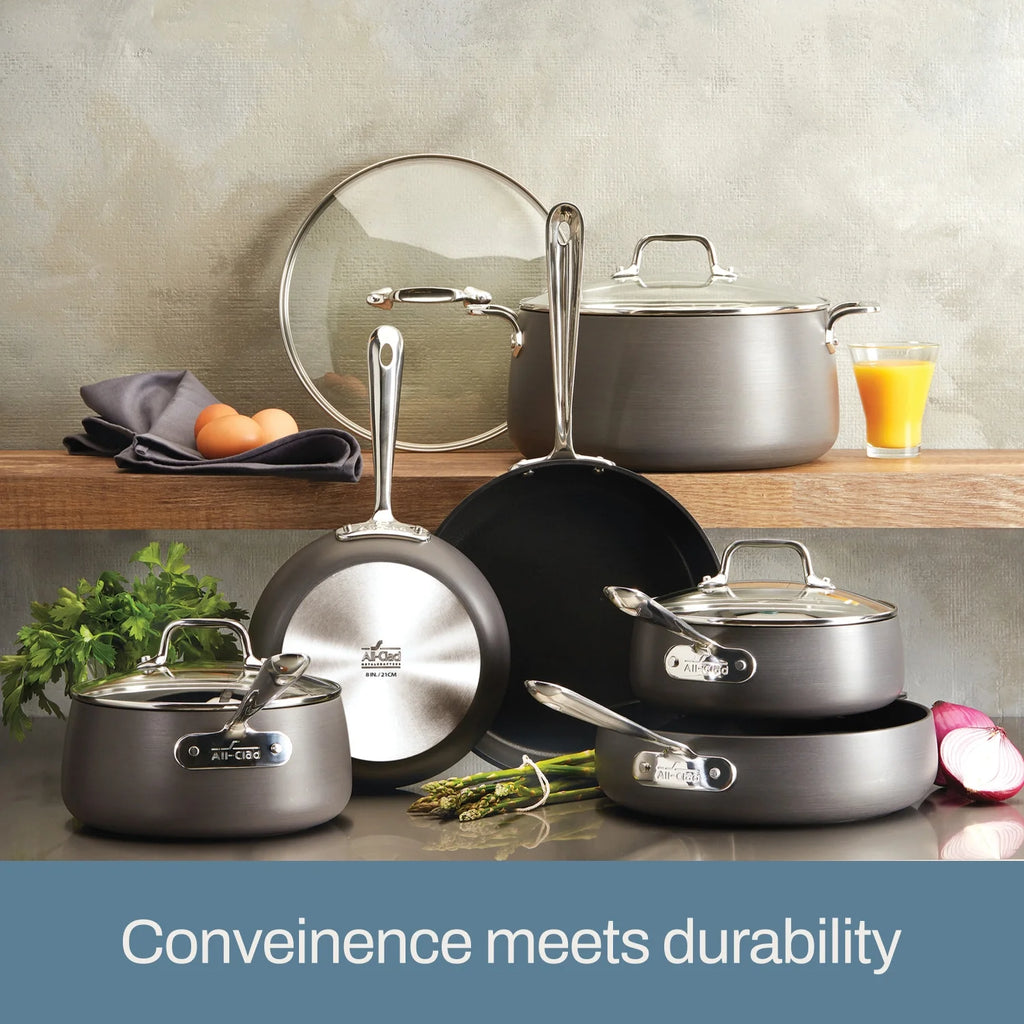 All-Clad HA1 Hard Anodized Nonstick Cookware 10 Piece Set Y131233