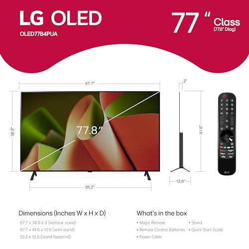 LG 55-Inch Class OLED B4 Series Smart TV 4K with Magic Remote H15960