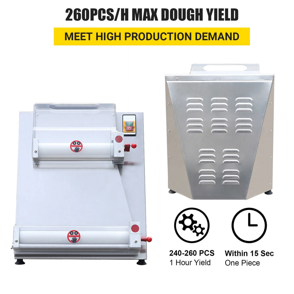 Fichiouy Pizza Press Machine 110V Automatic Dough Roller Sheeter A380