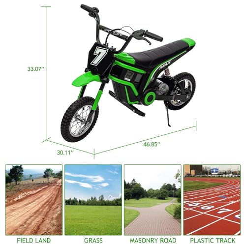 24V 350W Kids Electric Dirt Bike, 3-Speed, Off-Road Ride-On Motorcycle S465