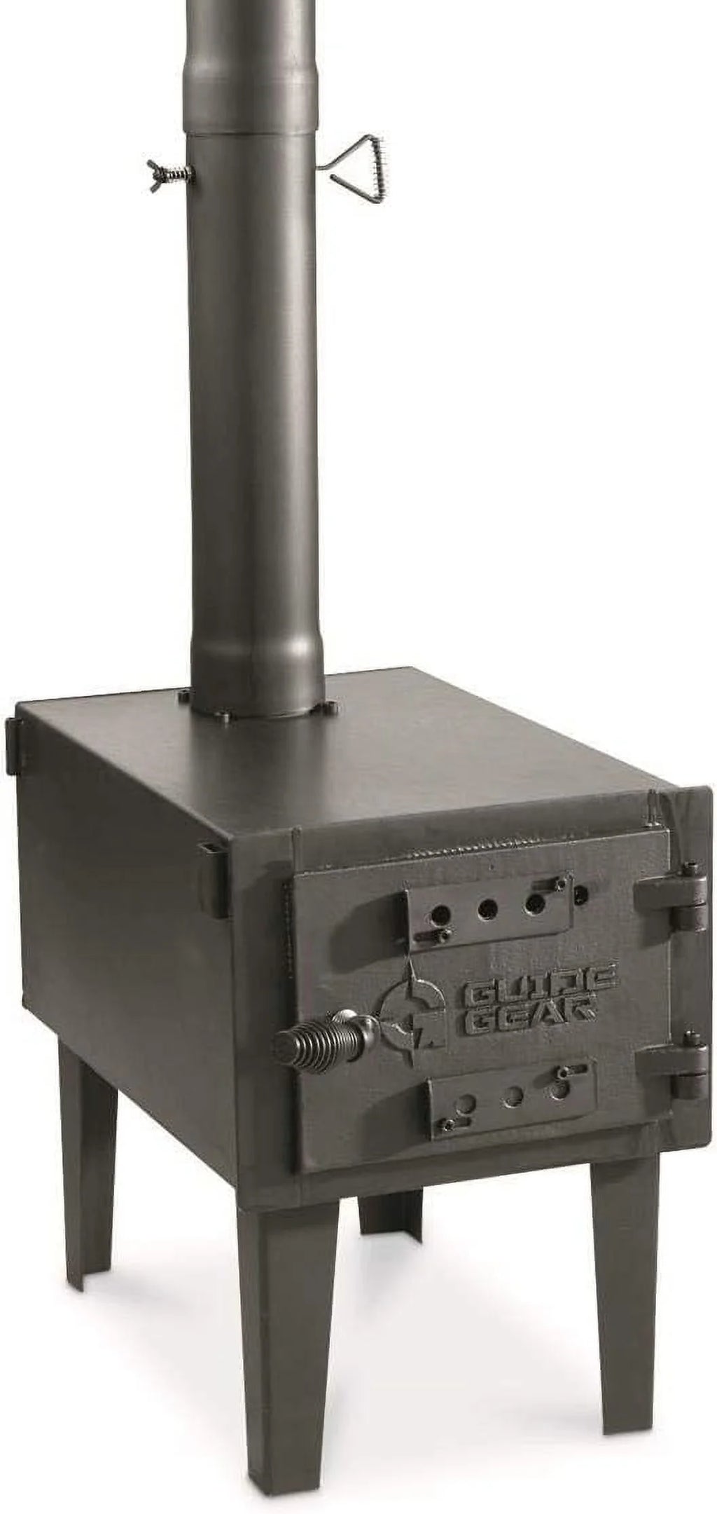 Guide Gear Outdoor Wood Burning Stove with Chimney Pipe for Camping S84203