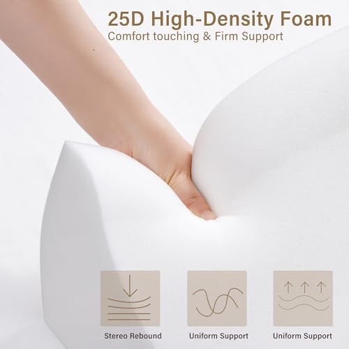 Vekkia King Bed Wedge Pillow for Headboard Mattress Gap Filler, Blue 76"x10"x6" C139495