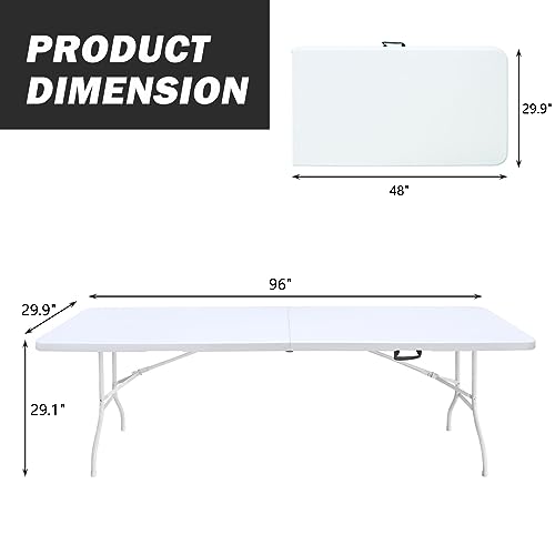 Portable Plastic Folding Table 4ft Heavy Duty Indoor Outdoor Y145657